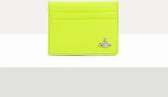 Vivienne Westwood Man Card Holder Faux Leather Fluro-green One Size Men