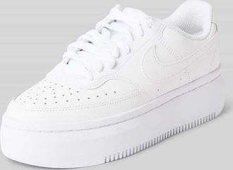 Nike Sneaker aus Leder-Mix mit Logo-Detail Modell Court Vision in Weiss, Gr&ouml;&szlig;e 37,5