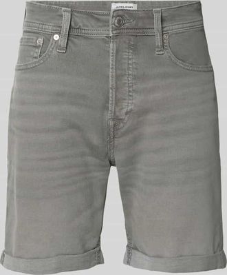 Jack & Jones Jack & Jones Regular Fit Jeansshorts im 5-Pocket-Design Modell RICK in Hellgrau, Größe XXL