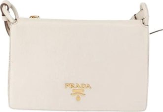 Prada Pre-owned Cross Body Bags, female, White, Size: ONE SIZE Pre-owned Vintage Cross Body Bag
