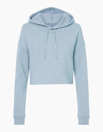 Miso Womens Cropped Hoodie - Blue - Size: 10
