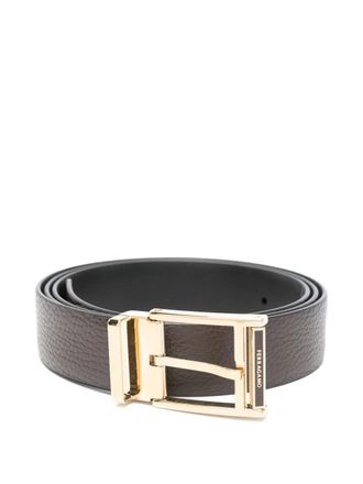 Ferragamo logo-engraved belt - men - Leather - 100 - Brown
