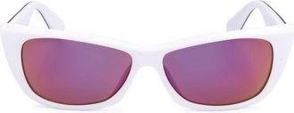 adidas Ladies White Cat Eye Sunglasses OR0027-56X-2
