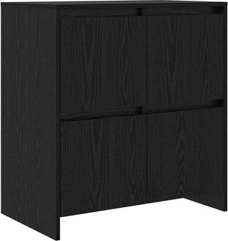 vidaXL Vidaxl - Vitrina Roble negro 70 x 41 x 75 cm Madera contrachapada