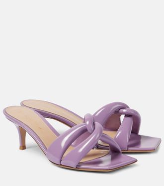 Gianvito Rossi Amour 55 patent leather mules