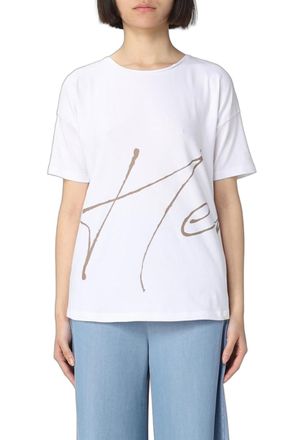 Herno Abstract Line-Graphic T-Shirt - White