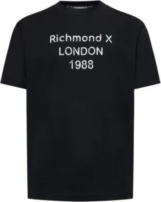 John Richmond Hombre, Camisetas, Negro, Talla: M