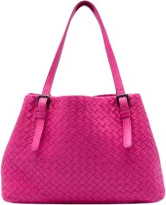 Bottega Veneta Pre-owned Tote Bags, female, Pink, Size: ONE SIZE Pre-owned Cesta Tote