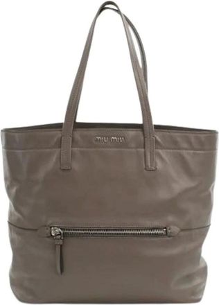 Miu Miu Pre-owned Tote Bags, female, Brown, Size: ONE SIZE Pre-owned Tote Bag