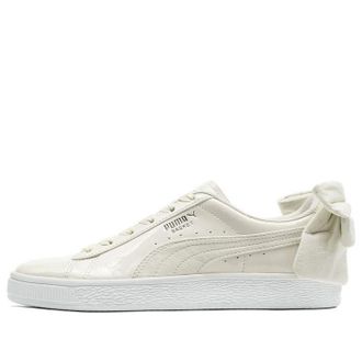 Puma (WMNS) PUMA Basket Suede Bow Leisure Board Shoes Creamy/White 367353-04