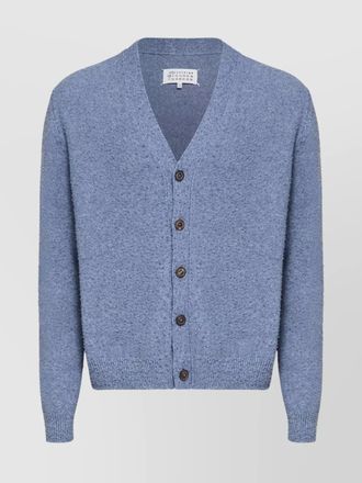 Maison Margiela ribbed v-neck long sleeve cardigan