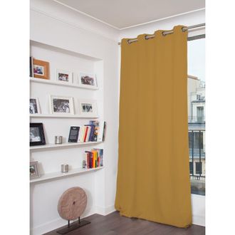 MOONDREAM Cortina opaca 100% ollaoss amarillo mc215 135lx260h