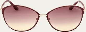 Tom Ford Penelope Metal & Acetate Butterfly Sunglasses