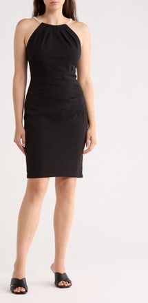 Eliza J Pleated Sleeveless Dress in Black at Nordstrom Rack, Size 14