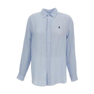 Polo Ralph Lauren Shirts, female, Blue, Size: L Shirts