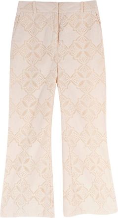 Zimmermann Cream Lace Kick Flare Trousers Size XXS