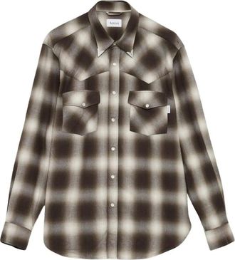 Amish Texaco overhemd - Heren - Overhemden - Bruin - Maat: L