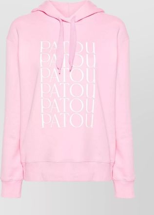 Patou logo print cotton hoodie