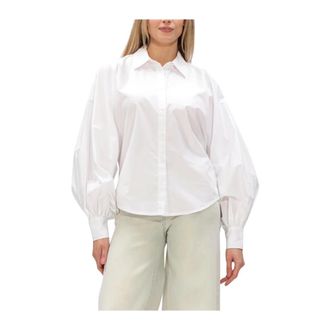 Janice Stone Blouse - Dames - Blouses & Shirts - Wit - Maat: 2XL Linnen