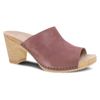 Dansko Womens Tandi Summer Slip On Heeled Mule In Rose