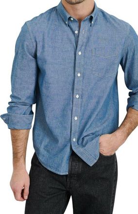 Alex Mill Mill Washed Chambray Button-Down Shirt in Chambray Rinse Wash at Nordstrom, Size Xx-Large