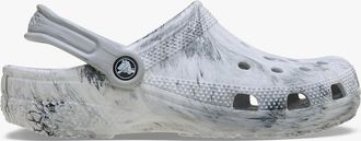 Crocs Womens Crocs 211583 WATERCOLOR MARBLED Womens Clogs Grey Swirl - Size: 5