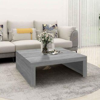 vidaXL Vidaxl - Tavolino Salotto Grigio Sonoma 100x100x35 cm Legno Multistrato