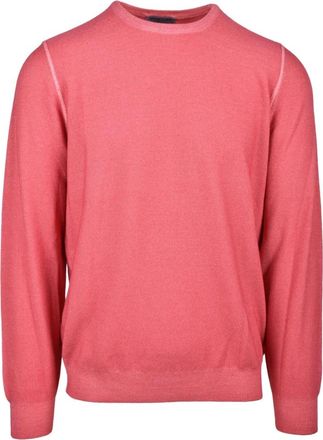 Vengera Zuivere wollen trui - Heren - Ronde hals truien - Roze - XL - Wol - Truien & Vesten