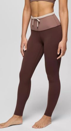 Prana Luxara Salutations Legging In Mocha Color Block
