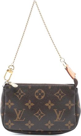 Louis Vuitton Borsa a mano Pochette Accessoires mini con monogramma 2014 - Marrone