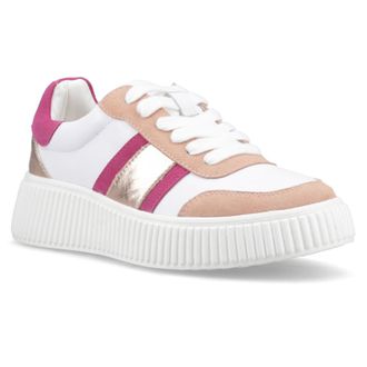 Hush Puppies Holly Suede Womens Rose Standard Trainers - Size UK 5