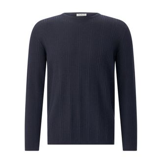 Phil Petter Round-neck Knitwear, male, Blue, Size: 2XL Round-neck Sweater