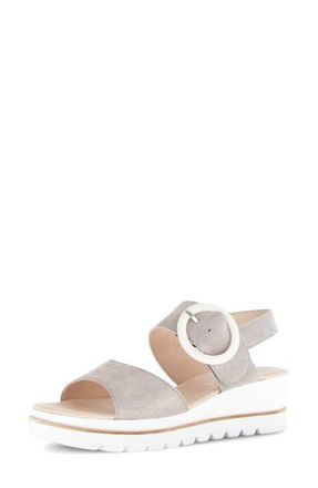 Gabor Quarter Strap Wedge Sandal in Puder at Nordstrom, Size 10.5Us