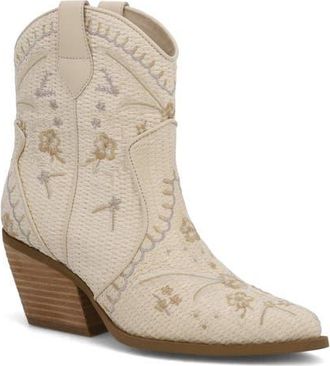 Mia Dalena Embroidered Western Boot in Bone Raffi at Nordstrom, Size 8.5