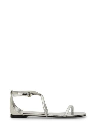 Alexander McQueen Silver Solid Sandals