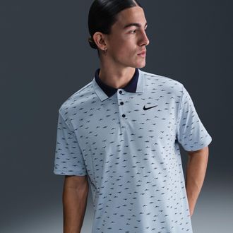 Nike Mens Tour Dri-FIT Golf Polo in Blue | HM5792-440