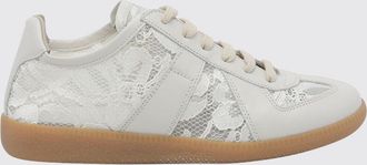 Maison Margiela Sneakers Replica in pelle con ricami floreali in pizzo