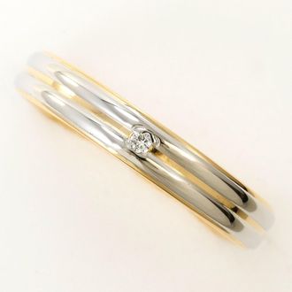 C&A Platinum Yellow Gold Yellow Gold (18K) Platinum 900 Band Ring (Pre-Owned)