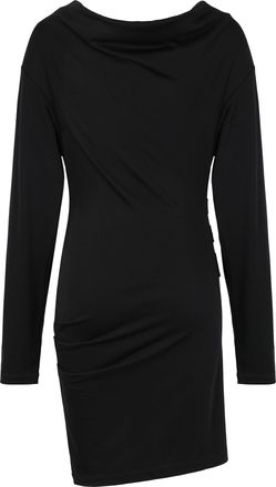Max Mara Womens Mini Draped Dress Black Wool