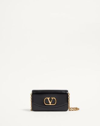 Valentino Garavani Valentino Garavani Vain Clutch Bag In Shiny Calfskin Wo