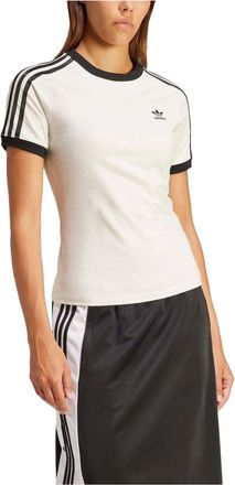 adidas (WMNS) adidas 3-Stripes Slim Raglan T-shirt Asia Sizing White Melange IR8104