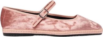 Scarosso Petra Antique Pink Velvet - Dames - Ballerinas - Roze - 38 EU - Schoenen