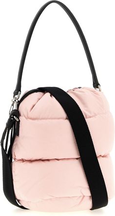 Moncler Womens Caradoc Bucket Bag Pink Polyamide