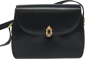 Gucci Navy Leather Shoulder Bag (Pre-Owned)