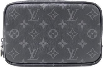Louis Vuitton Black Coated Canvas Pouch (Pre-Owned)