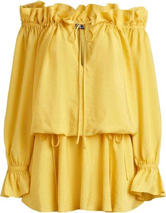 Polo Ralph Lauren ruffled long-sleeved dress - Yellow