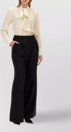 Givenchy silk shirt lavalli&Eacute;re collar