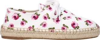 Prada Mujers Alpargatas Tela Blanca