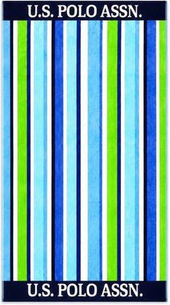 U.S.Polo Association Port Stripe Jacquard Beach Towel in Myrtle Stripe at Nordstrom Rack