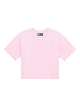 Polo Ralph Lauren Polo Pony-embroidered T-shirt - women - Cotton - L - Pink